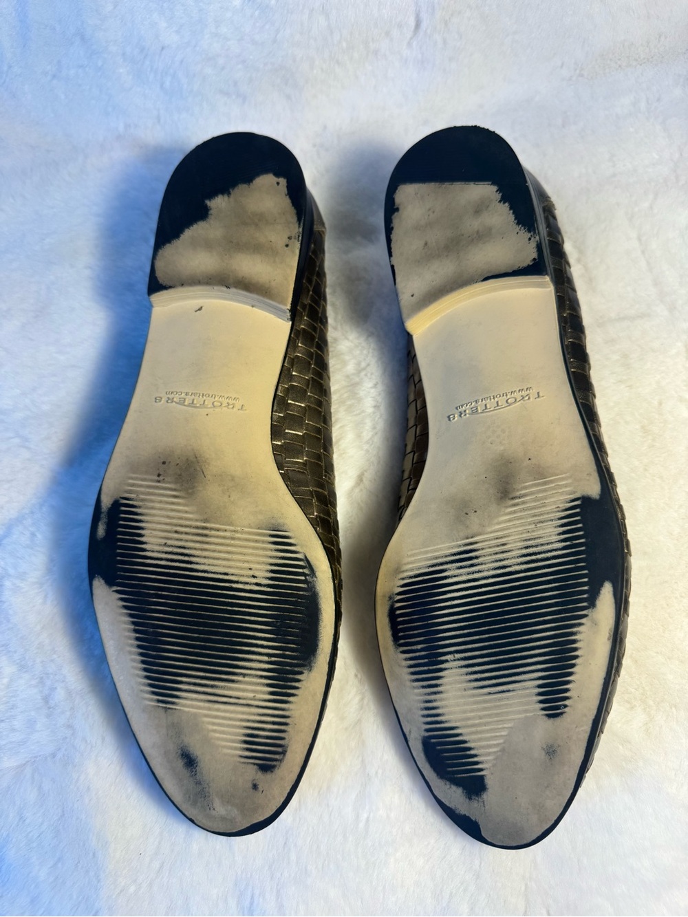 Trotters Metallic Woven Ballet Flats - Bronze Size 9 - Picture 8 of 9